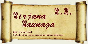 Mirjana Maunaga vizit kartica